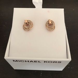 Michael Kors earrings- plated rose gold